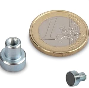 Magnosphere Ferrit Flachgreifer M3 Topfmagnete 10 Stück