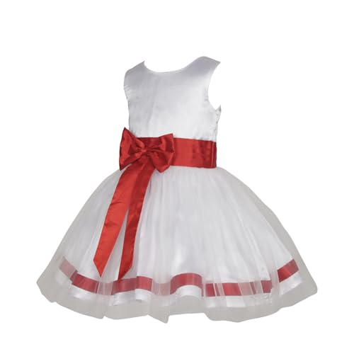 Image of SOFYANA Girl's Satin A-Line Knee-Length Dress