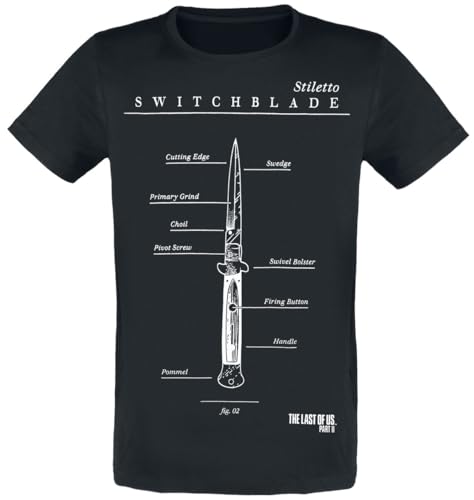 T-shirt The Last of Us Switchblade noir idée cadeau originale pour gamer