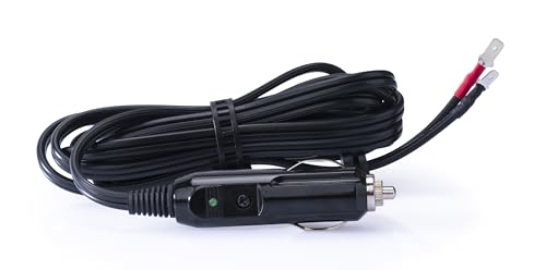Image of Electric Cooler 12V Car Power Cord 8 ft with Fuse Compatible with Coleman 12V /24V Car Refrigerator Cooler, DC 12 Volt Plug in Car Thermoelectric Cooler Power Cord 16AWG