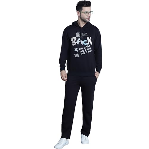 Image of Mack Jonney Printed Round Neck Cotton Fleece Track Suit for Men (Pack of 2)(Kangaroo Pockets)-MACK51565