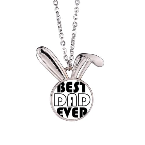 Collier homme lapin Best Dad Ever : le style quotidien de la Fête des Pères