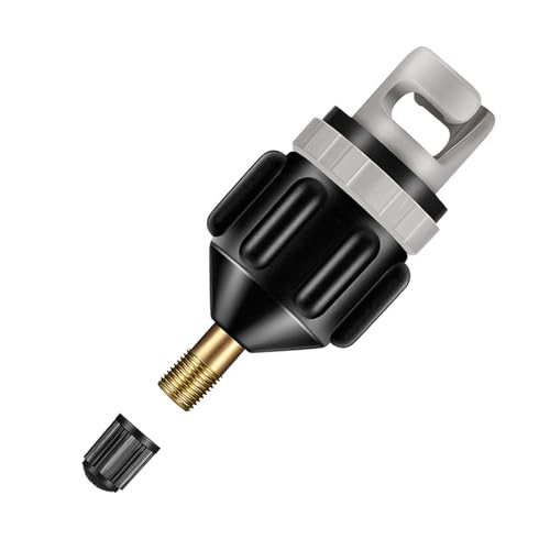 NyxSeat 1 adaptador de válvula de aire negro, bomba inflable, adaptador SUP para hombre, adaptador de bomba de aire para canoas, botes inflables, etc.