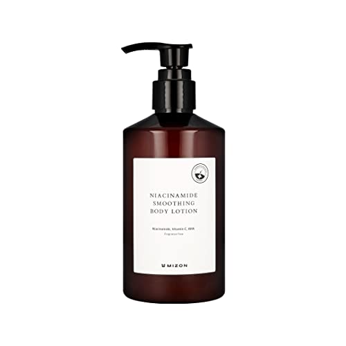 MIZON Niacinamide Smoothing Body Lotion - AHA, Vitamin C, Hyaluronic Acid, Smooth, Glowy skin, Mild exfoliation (300ml / 10.14 FL oz)