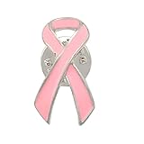  Generic Donna Cancro Al Seno Consapevolezza Carità Nastro Abbigliamento Accessori Pin Spilla Rosa - Argento