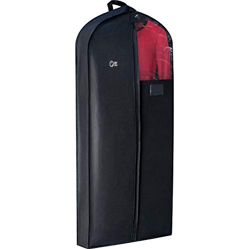 Luxury Storage Garment Bag for Long Women Dress, Long Men Suit, Formal and Evening Gown | 54 Inch + 5 Inch Gusset | Deluxe, Sturdy, Hanging, Breathable, Foldable Clothes Cover, Dust Protector