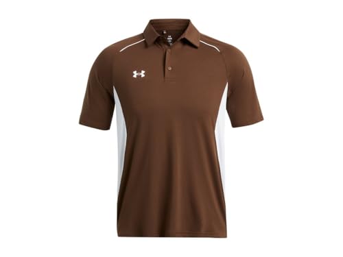 Image of Under Armour Men's Husky Boys' B0DGBCC5TX, Cleveland Brown-White