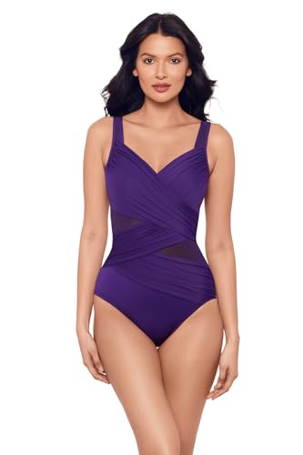 Maillot de bain une pièce Miraclesuit Madero sculptant haut de gamme mûre taille 16