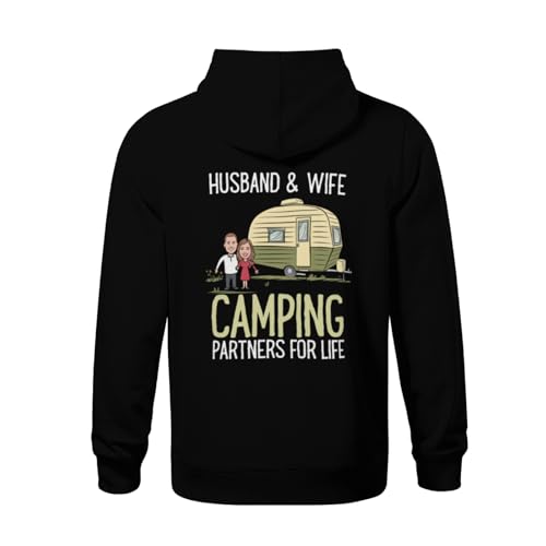 Kids Vintage Funny Husband and wife fishing partners Boys Girls Lightweight Kangaroo Pocket Fleece Hoodies3
