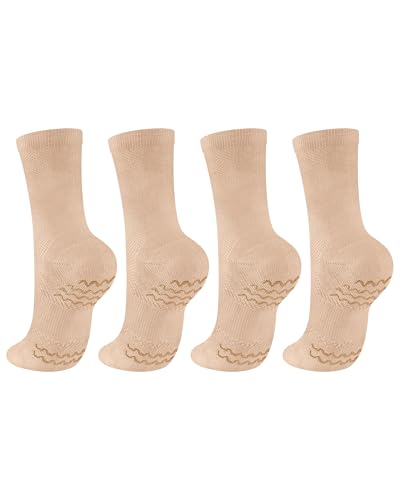 Jecery 2 Pairs Dance Non Slip Socks with Spin Spot Compression Ankle Socks Ballet Dance Stockings for Women Girls Dancer