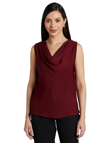 Image of Symbol Premium Women's Polyester Cowl Neck Top (Regular Fit | Stylish | Desk-to-Dinner) (Available in Plus Sizes)