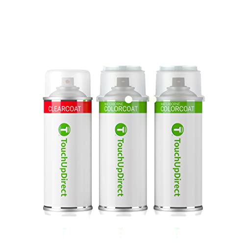 TouchUpDirect NH-883P Platinum White Pearl Compatible with Honda Exact Match Touch Up Paint Aerosol - Essential Package