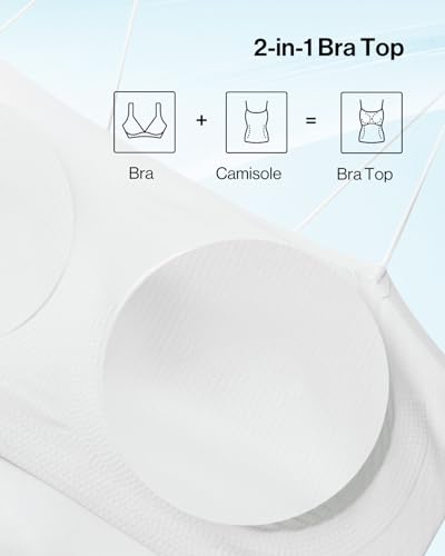 Seamless Bra-in Tank Tops, Cooling Camisoles for Women with Spaghetti Strap, Simple Tank Top for Girl4