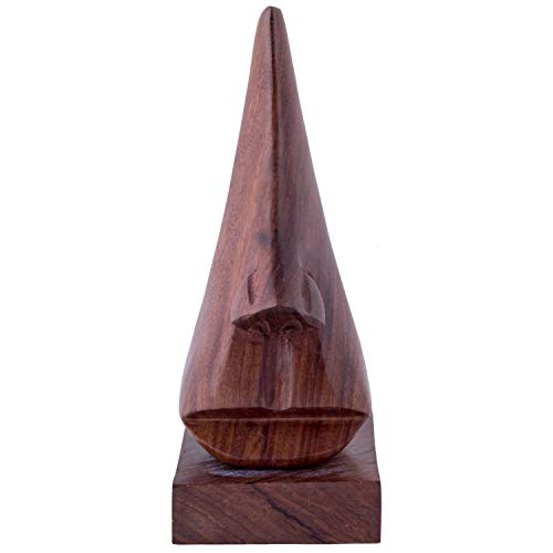 Image of Craftland Handmade Wooden Nose Shaped Spectacle Specs Eyeglass Holder Stand