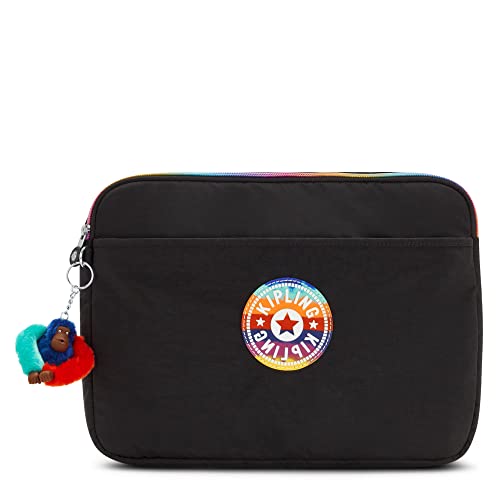 Kipling Capa para laptop de 13 polegadas verdadeiramente preta arco-íris