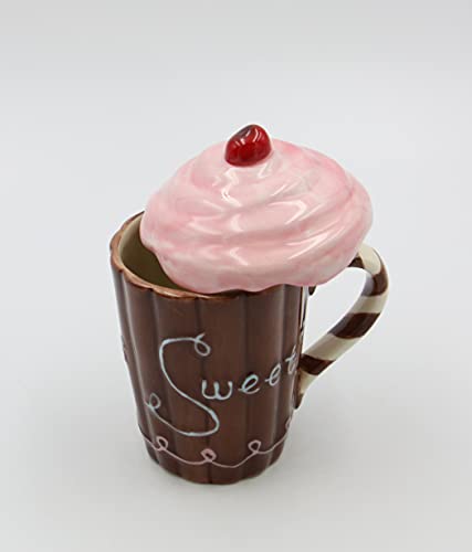Taza con tapa rosa Appletree Design Life Is Sweet miniatura 4
