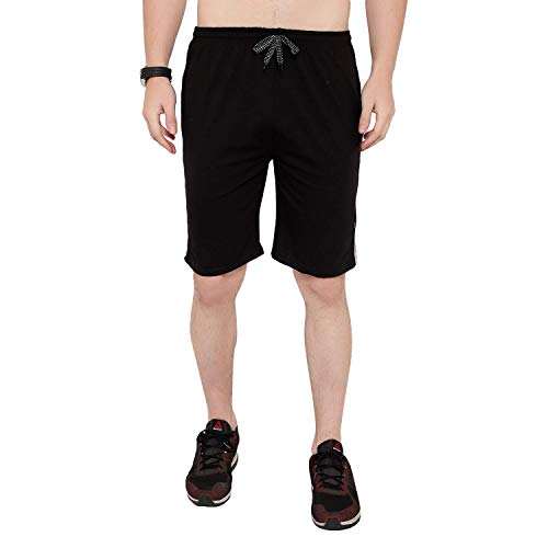 Image of Cotton Solid Men Shorts for Gyming /Running /Exercise /Cycling Casual Slim Fit(Pack of 3)