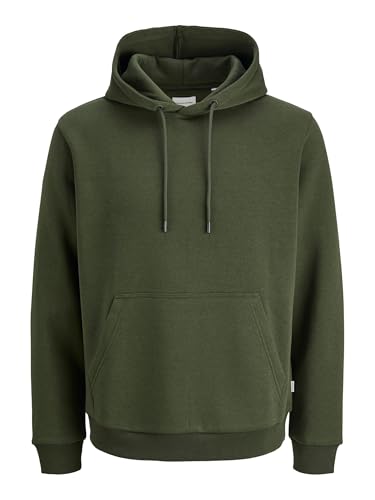 JACK & JONES Felpa con Cappuccio in Tinta Unita, Borsone, M