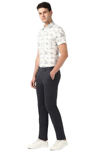 Image of Peter England Men's Slim Fit Mid Rise Super Premium Wrinkle Free Casual Trouser Chinos