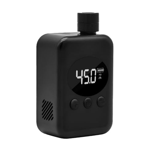 Kznifmk Mini Bomba de Aire Eléctrica Portátil para Inflar Neumáticos de Bicicleta con Válvulas, Adecuada para Bicicletas de Carretera y Motocicletas, Color Negro