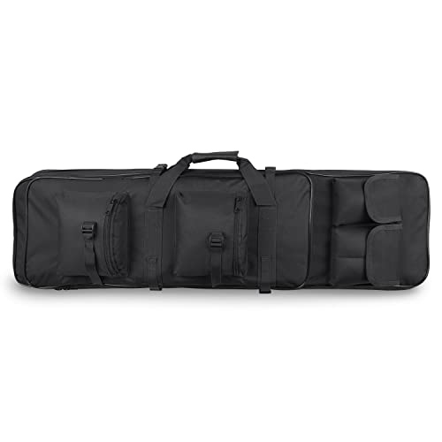 Toplimit 36 Inch Rifle Case Classic Tactical Soft Pistol Gun Bag Multi-Function Outdoor Carbine Gun Case Firearm Transportation & Storage Backpack (Black) by Toplimit - Used condition - US$20.32