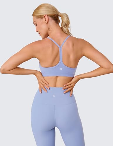 Image of BAYDI Clouduxi Y Back Sports Bra for Women - Padded Racerback Spaghetti Strap Low Impact Workout Yoga Bra, A-C Cups