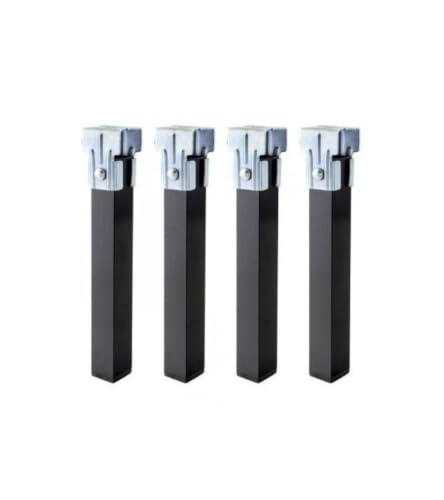 CAMBIA TUS MUEBLES CTM®Pack 4 Patas cuadradas para somier, Patas de Metal universales 30x3 cm con Abrazadera de Grapa para somier de láminas. Fácil colocación, Muy Resistentes