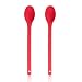 Silicone Nonstick Kitchen Spoon Set 2-Piece, BPA Free and FDA Grade, Heat-Resistant Cooking Spoons Set for Stirring, Scooping and Mixing, Red