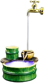 ESAAH Tabletop Fountains, Creative Faucet Design Desktop Water Feature Indoor Decoration, for Office and Home Décor (Color : Foggy) (Color : Foggy)
