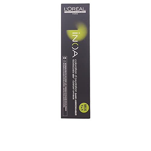 Produktfoto von L'Oréal Professionnel INOA Oxidative Coloration ohne Ammoniak 4 mittelbraun, 1er Pack, (1x 60 ml)