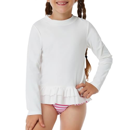 HODOSPORTS Girls Rash Guard Shirts Swimsuit UPF 50+ Quick Dry Two Piece Long Sleeve Bathing Suits2