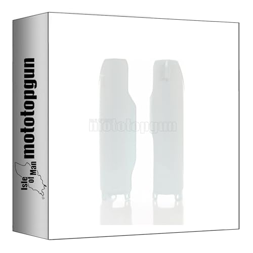 Couvercle fourche résistant blanc protégeant les tubes de Honda CRE 500 1995-2000