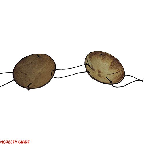 Novelty Giant Www.noveltygiant.com Hawaiian Hula Dancer Islander Coconut Bra Costume Accessory Brown #TOP1