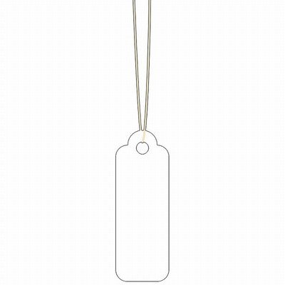 タカ印紙製品 糸付き提札 S 白 19-1750