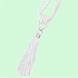 MDSIOKHJ Alzapaños para Cortinas 4 Piezas Hechas a Mano Borla Cortina Tieback Accesorios de habitación Dorada Hebilla Cuerda decoración del hogar Holdback Ventana Flecos(White)