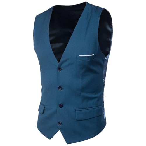 Men’S Casual Suit Vest Single Breasted Slim Fit Sleeveless Waistcoat For Groom Groomsman Wedding Formal Party3