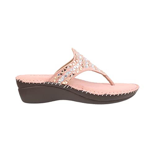 Image of Metro Women's Embellished Faux Leather Comfy Fashion Sandals