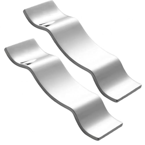 箸置き 箸ホルダー ステンレス鋼 スプーンレスト 金属 エレガント カトラリーレスト 食器ホルダー スプーンフォークスタンド 家庭用 2個(銀)