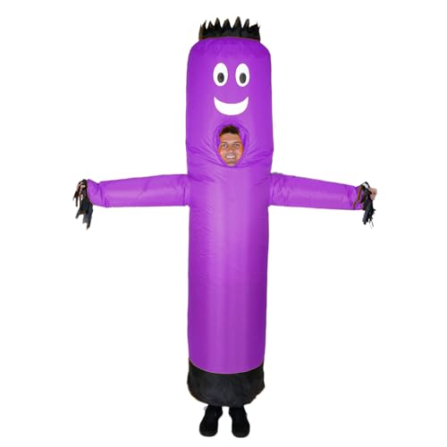 LookOurWay Inflatable Tube Man | Funny Inflatable Costume Adult for Halloween | Viral Adult Inflatable Costume for Men & Women | Group or Couples Costumes | Purple