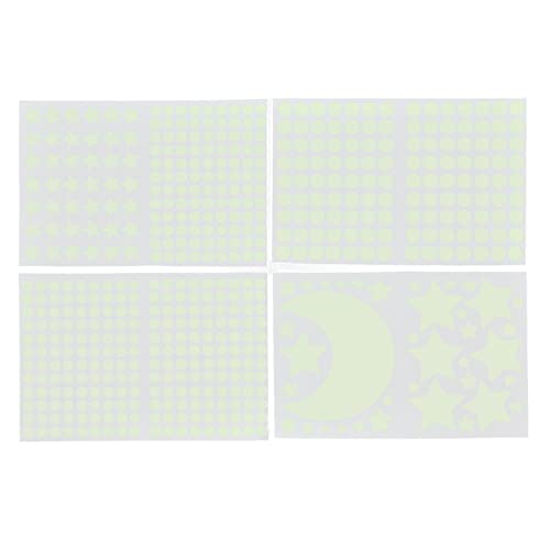 4Pcs Moon Star Vinilos Decorativos, Luminous Stickers