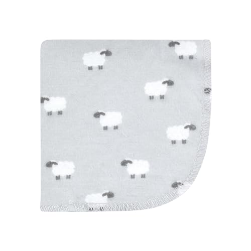 Image of Hudson Baby Unisex Baby Flannel Cotton Poly Washcloths, Cute Farm 10 Pack, One Size