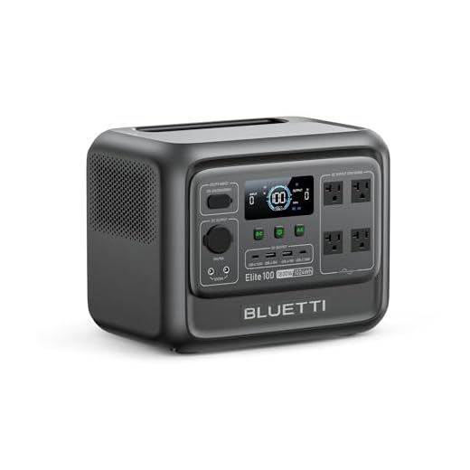 BLUETTI Elite 100 V2 Portable Power Station (2025 New), 1024Wh LiFePO4 Battery Backup w/ 4 1800W AC Outlets (3600W Surge), 35% Smaller, Solar Generator for Camping, Outages, and UPS Backup