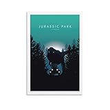 jurassic park movie poster 27 x 40 A diferencia de los pósteres de papel, los pósteres de lienzo tienen una mejor calidad y una vida útil más larga.
