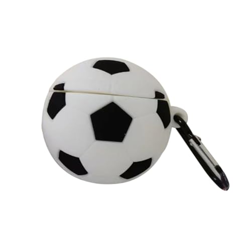 Coque de forme de football antichoc UKCOCO avec boucle de transport - Lot de 4 pièces