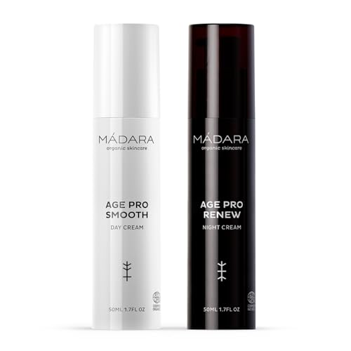 Pack antiedad MÁDARA Age Pro con crema de día y noche para pieles maduras de 50 ml