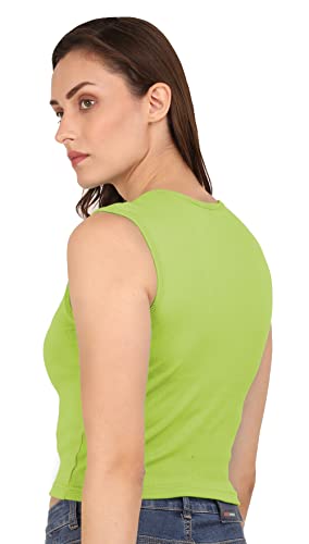 Image of A1596 Women's Casual Stretchy V Neck Sleeveless Crop Tops for Women