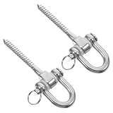 BCOATH 2 Piezas Ganchos de Acero Inoxidable para Colgar Hamacas y Sillas Columpio Juego Rodamiento Giratorio Resistentes y Duraderos para Uso Exterior Montaje Techo Fácil y Seguro