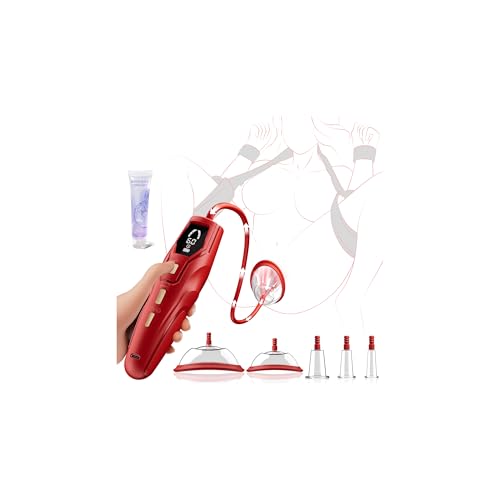 Pussy Pump Women Clit Sucker - BDSM Toys Automatic Clitoral Pump 3 Suction Modes with 3 Pressure Levels 3 in 1 Digital Nipple Toys Vagina Pump For Women Sex Toys - Pumps & Enlargers 5 Cups Included