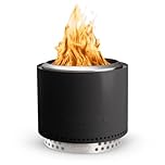 Solo Stove Bonfire 2.0 with Stand, Smokeless Fire Pit | Wood Burning Fire Pits for Garden w/Removable Ash Pan, Portable Outdoor Firepit, Stainless Steel, 49.5 x 44.5 cm, 11.4 kg, Color: Ash