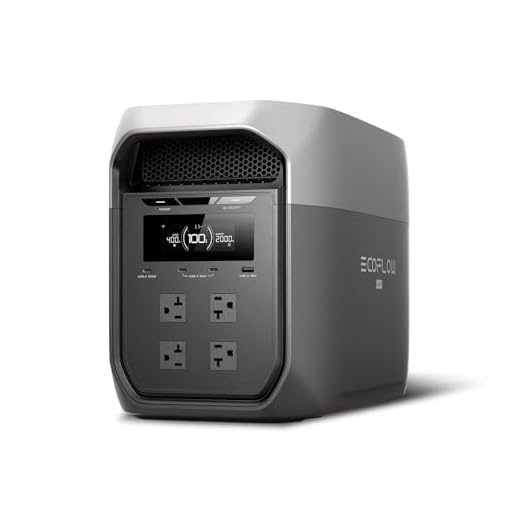 EF ECOFLOW Portable Power Station DELTA 3 Max, 2048Wh LiFePO4 Battery, Solar Generator (Solar Panel Optional), 3400W X-Boost Output, Ultra-Fast 0-80% Charging in 1.13 Hr, Home Backup & RV Camping